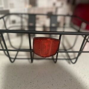 Metal Cargo Basket Mount with Reflector for Scooter Or Bicycle No Hardware 13”